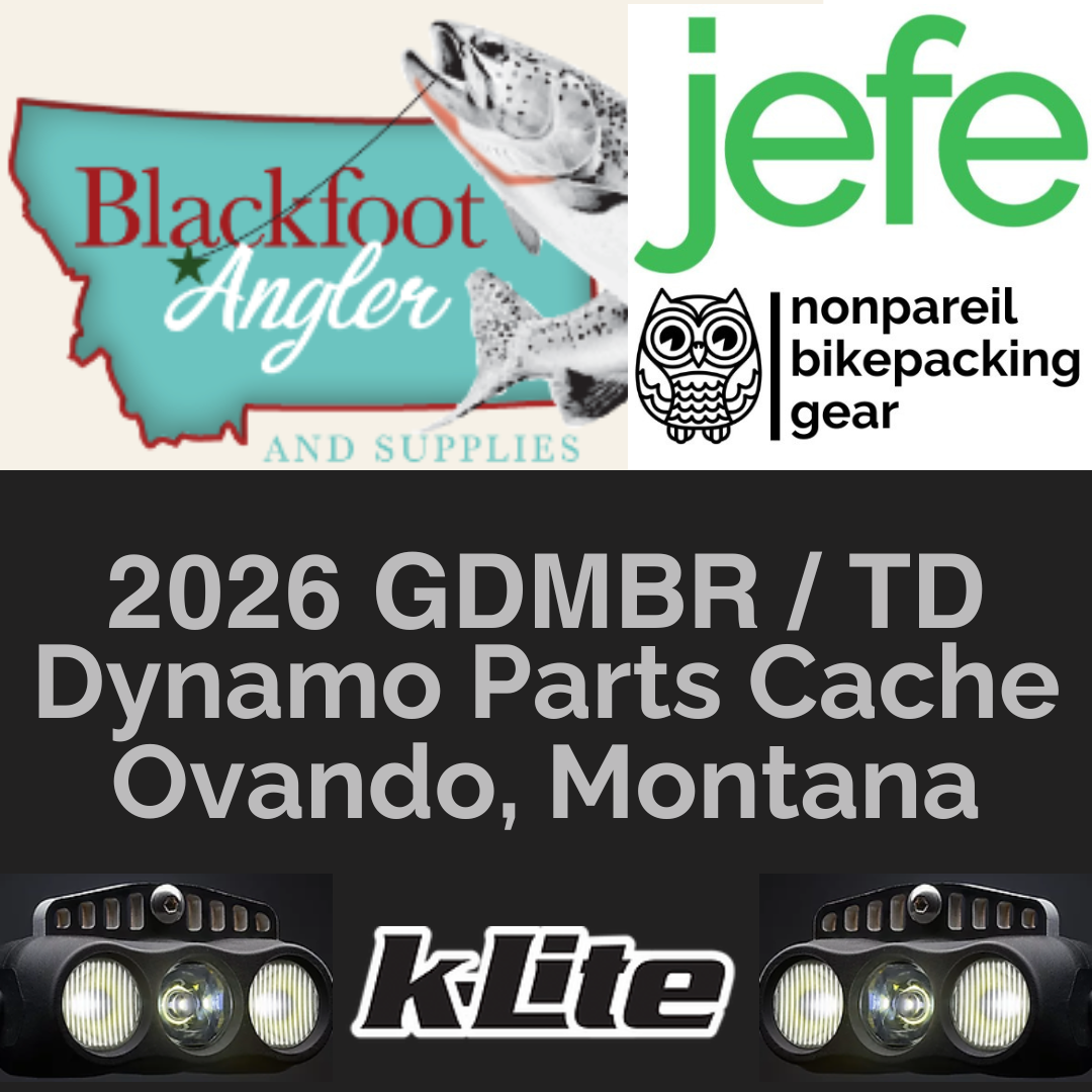 2026 Tour Divide / GDMBR Dynamo Parts Cache - Sponsored by jefe.bike, kLite, and Blackfoot Angler