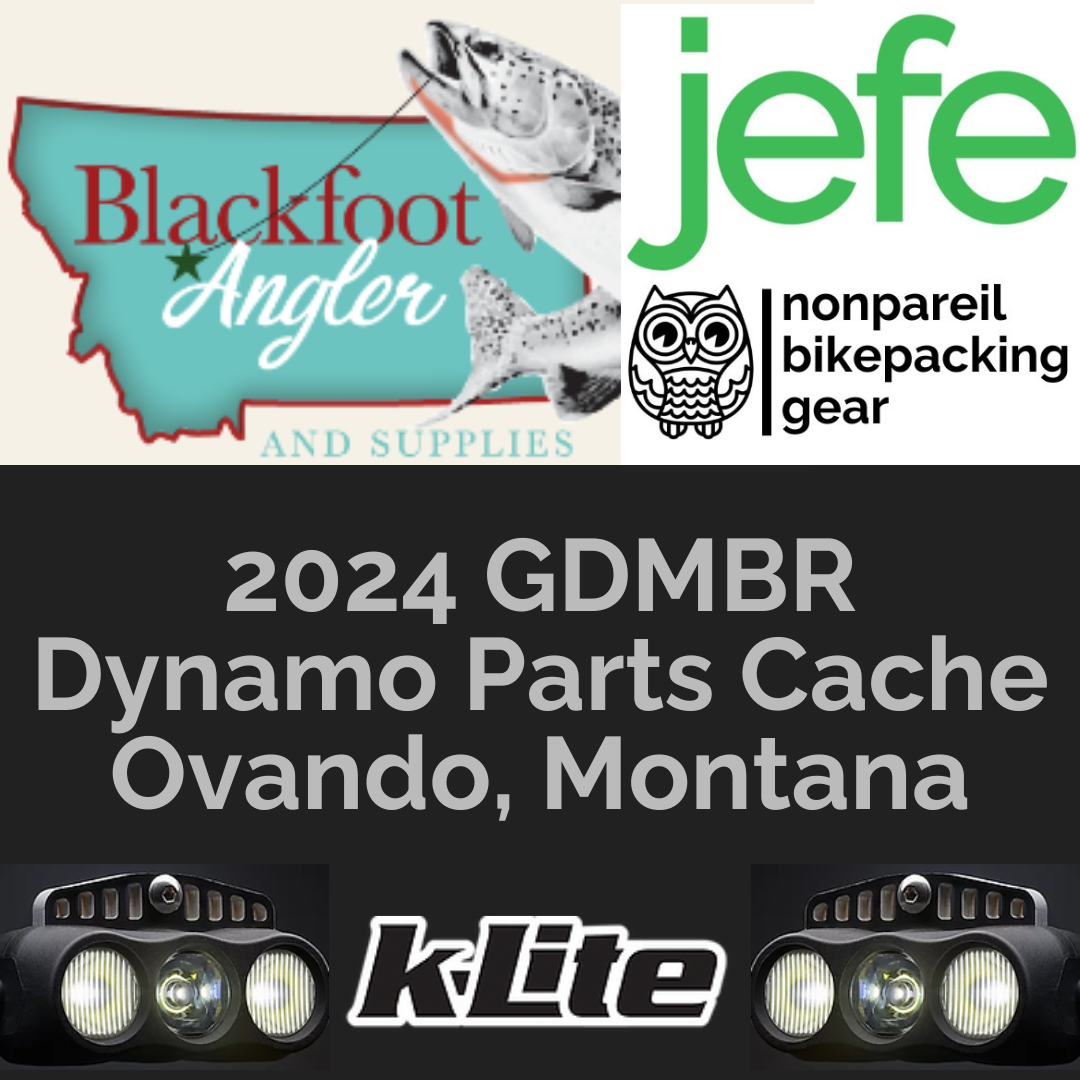 Blackfoot Angler, jefe.bike, and kLite Sponsor GDMBR Dynamo Parts Cache - Jefe.bike