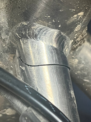 Cracked Ti frameset prompts gear introspection - Jefe.bike