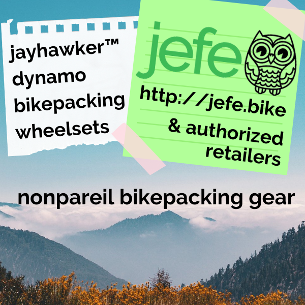 Check out our ad in the Jan / Feb Adventure Cycling Magazine - Jefe.bike