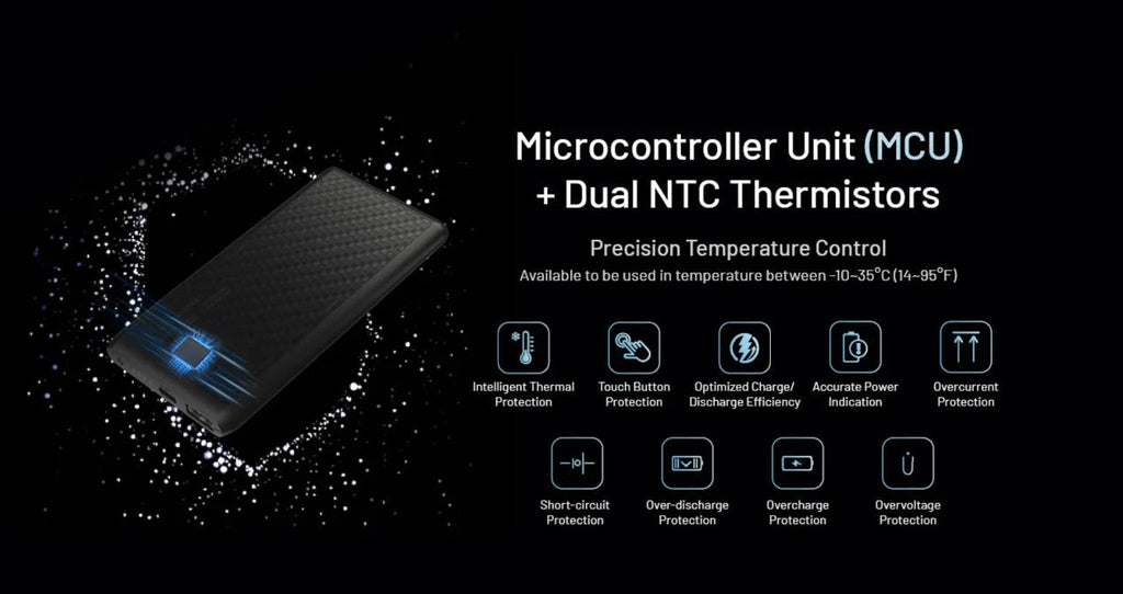 Batterie externe légère et étanche IPX7 de 10 000 mAh