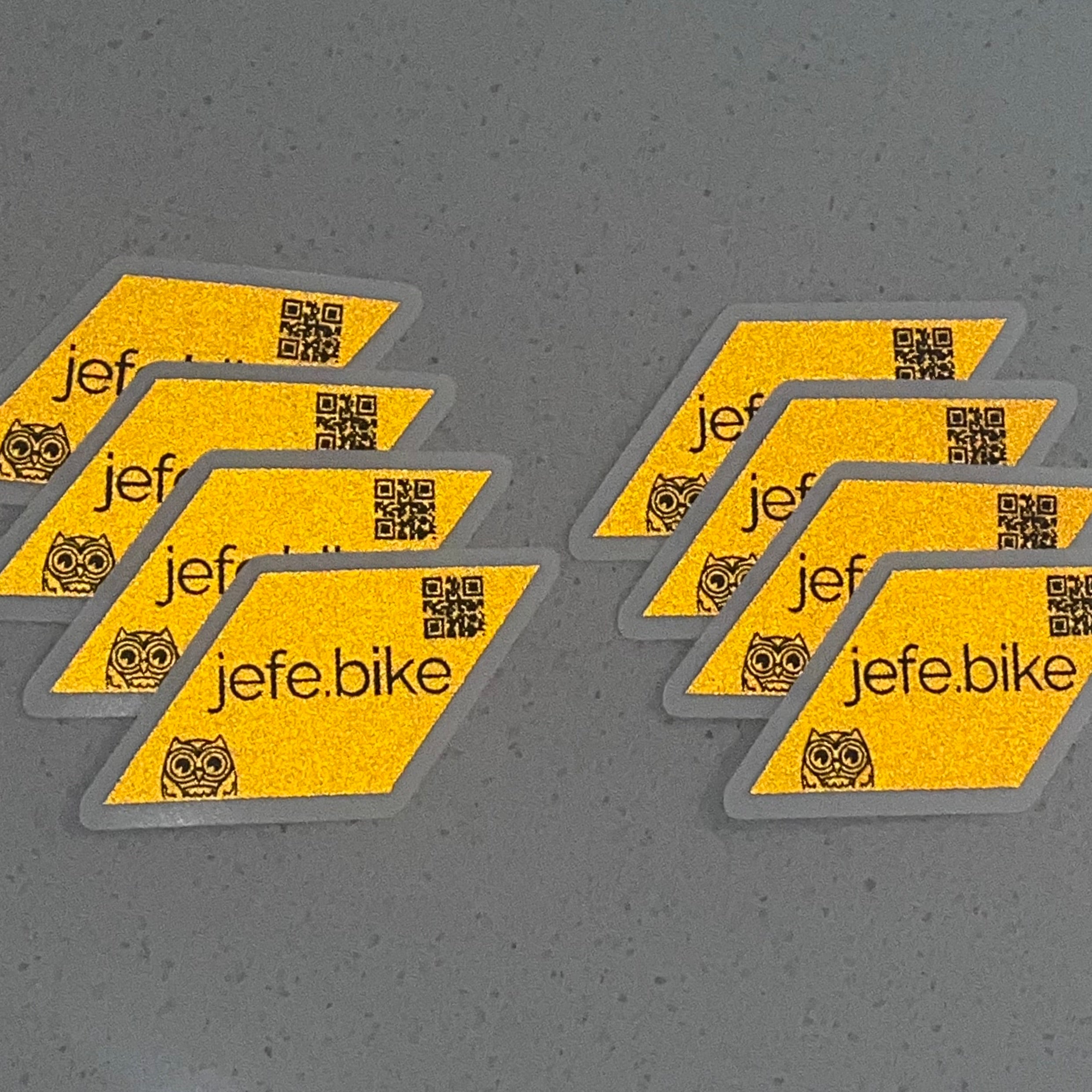 Reflective Rim Stickers - Lightweight Safety x8 - Jefe.bike