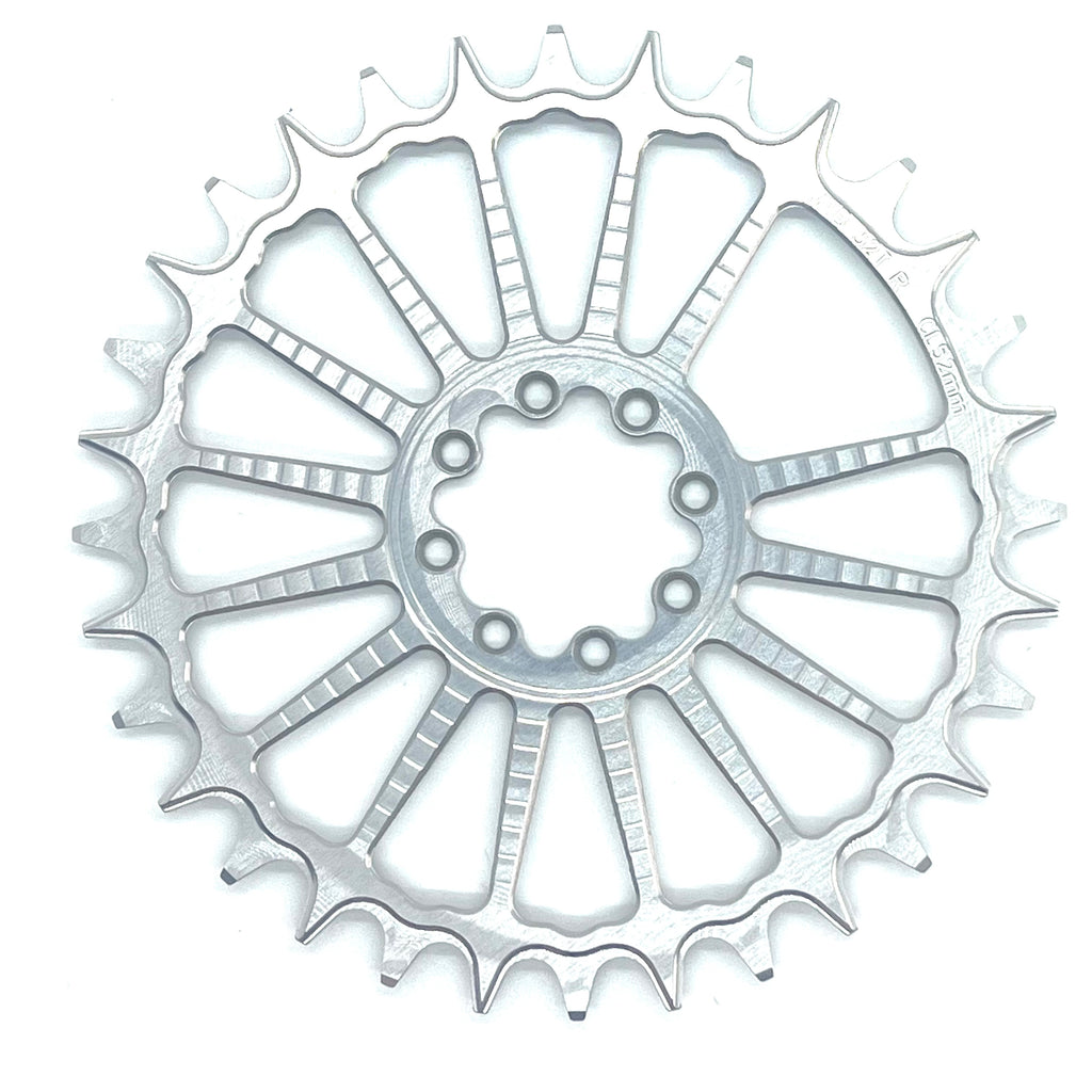 Garbaruk Round Direct Mount Chainring 30t/32t/34t/36t (Boost - 8-Bolt - Silver) - Jefe.bike