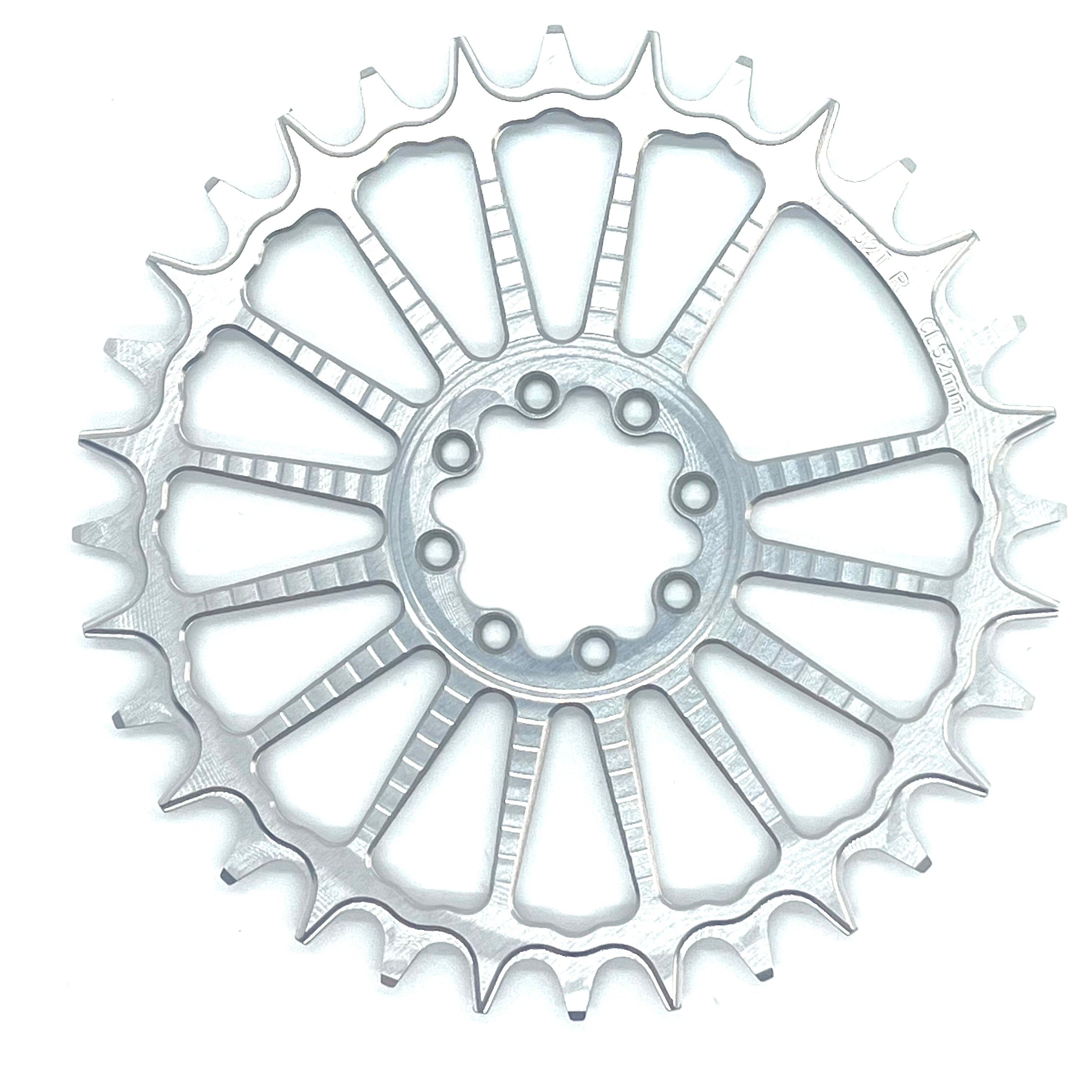 Garbaruk Round Direct Mount Chainring 30t/32t/34t/36t (Boost - 8-Bolt - Silver) - Jefe.bike