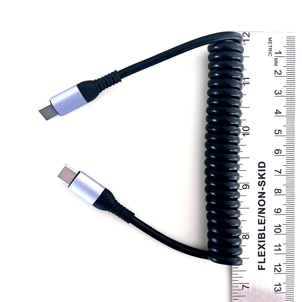 Bikepacking Coiled USB-C to USB-C Cable - Bikepacking Certified for your Cockpit - Jefe.bike