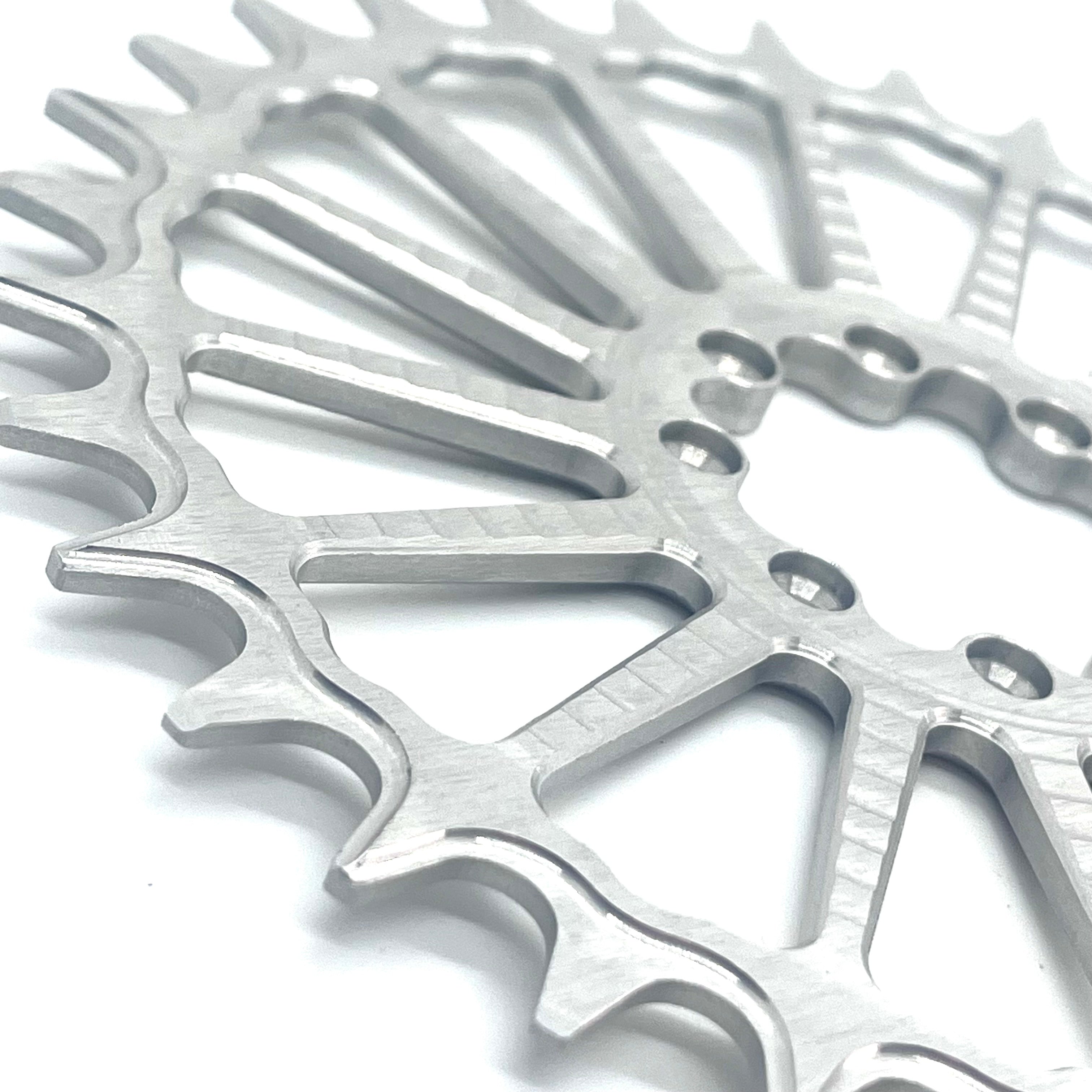 Garbaruk Round Direct Mount Chainring 30t/32t/34t/36t (Boost - 8-Bolt - Silver) - Jefe.bike