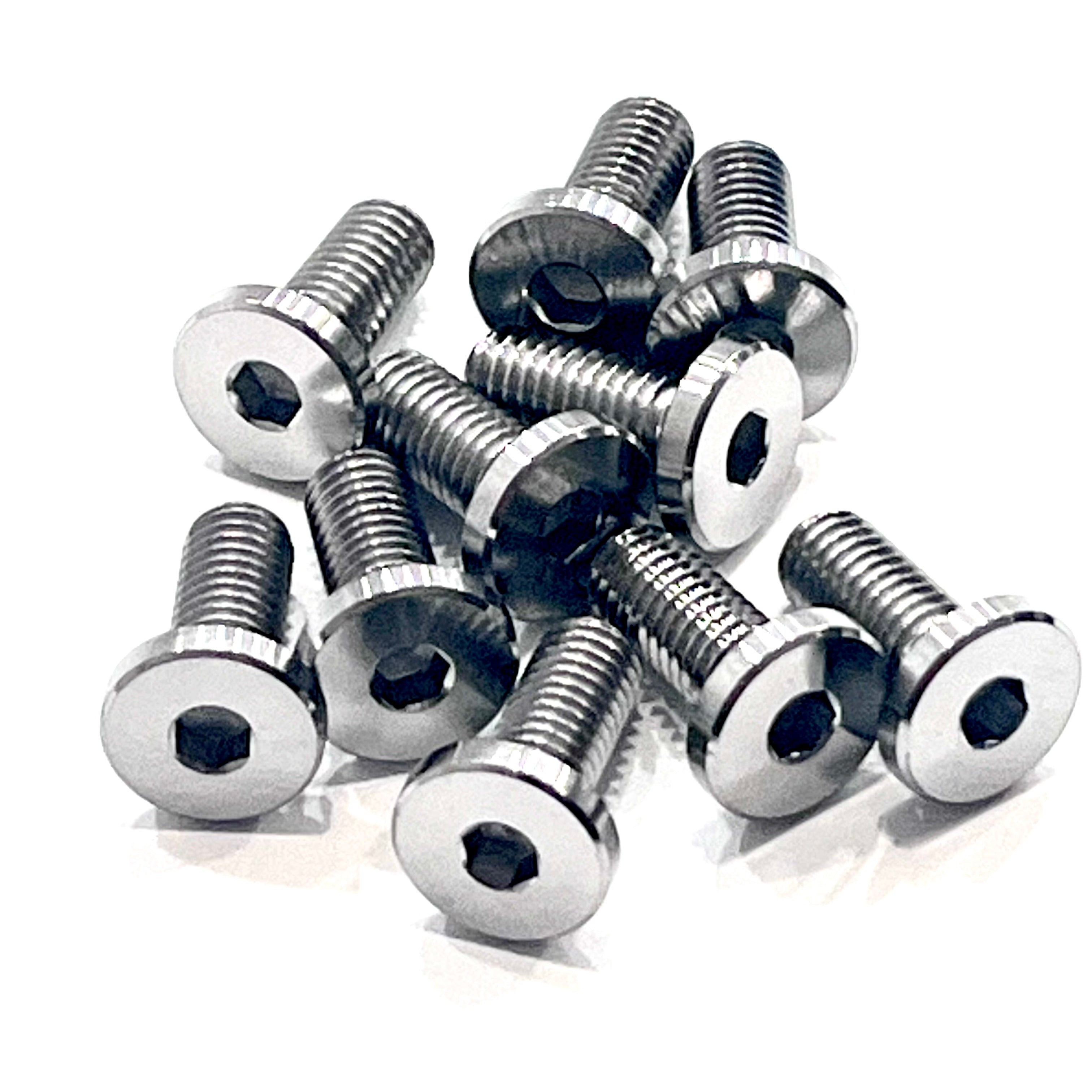 10 Titanium M5x12mm Water Bottle Bolts - Jefe.bike