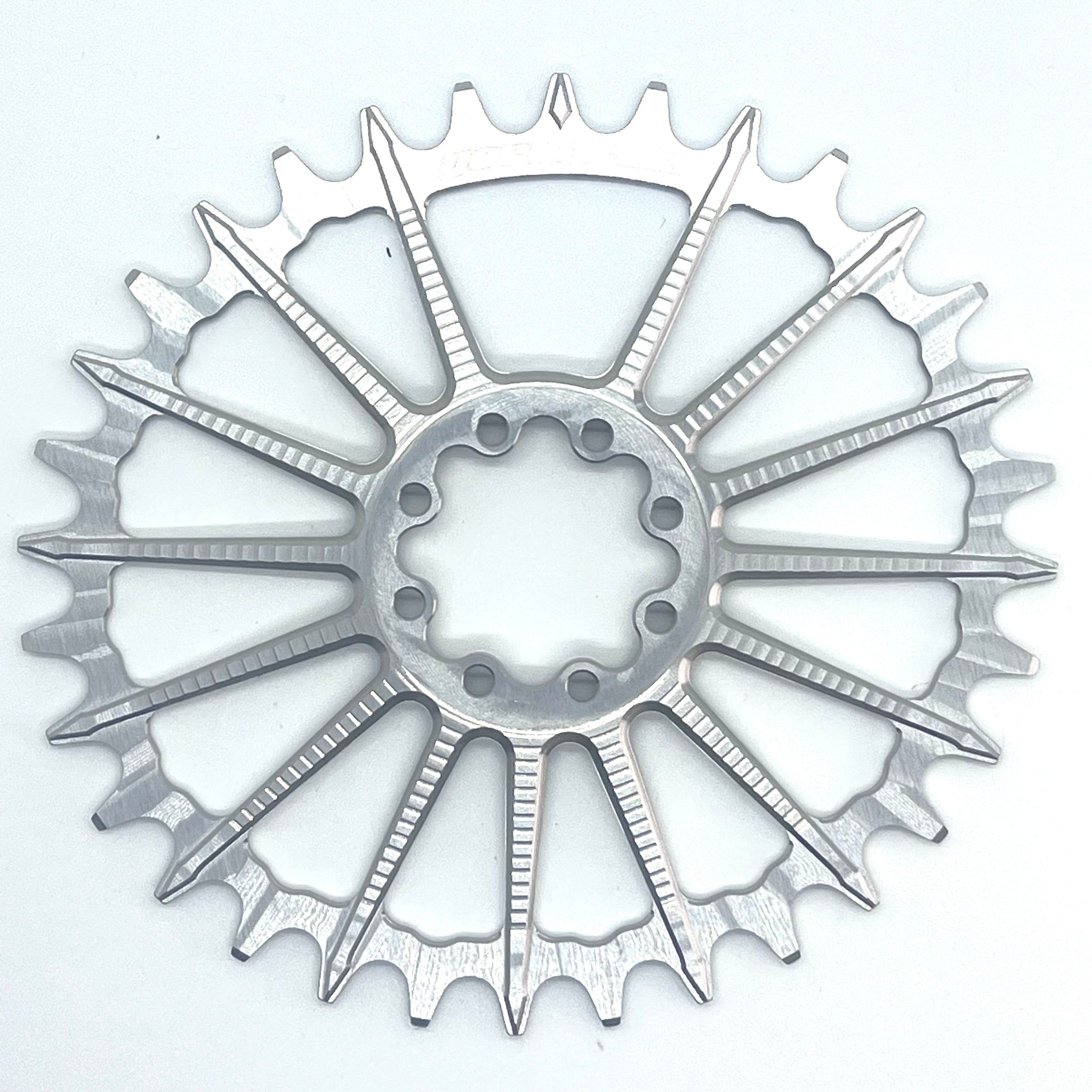 Garbaruk Oval Direct Mount Chainring 30t/32t/34t/36t (Boost - 8-Bolt - Silver) - Jefe.bike