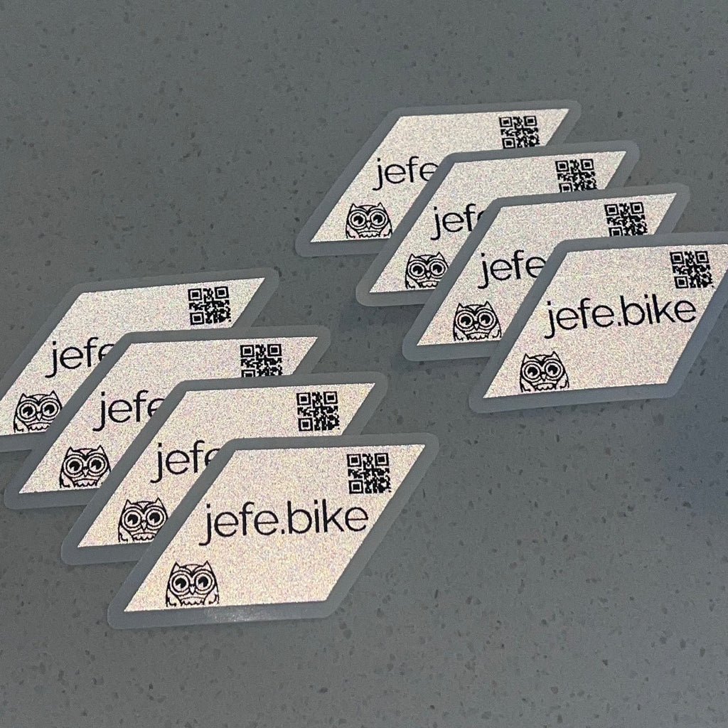 Reflective Rim Stickers - Lightweight Safety x8 - Jefe.bike