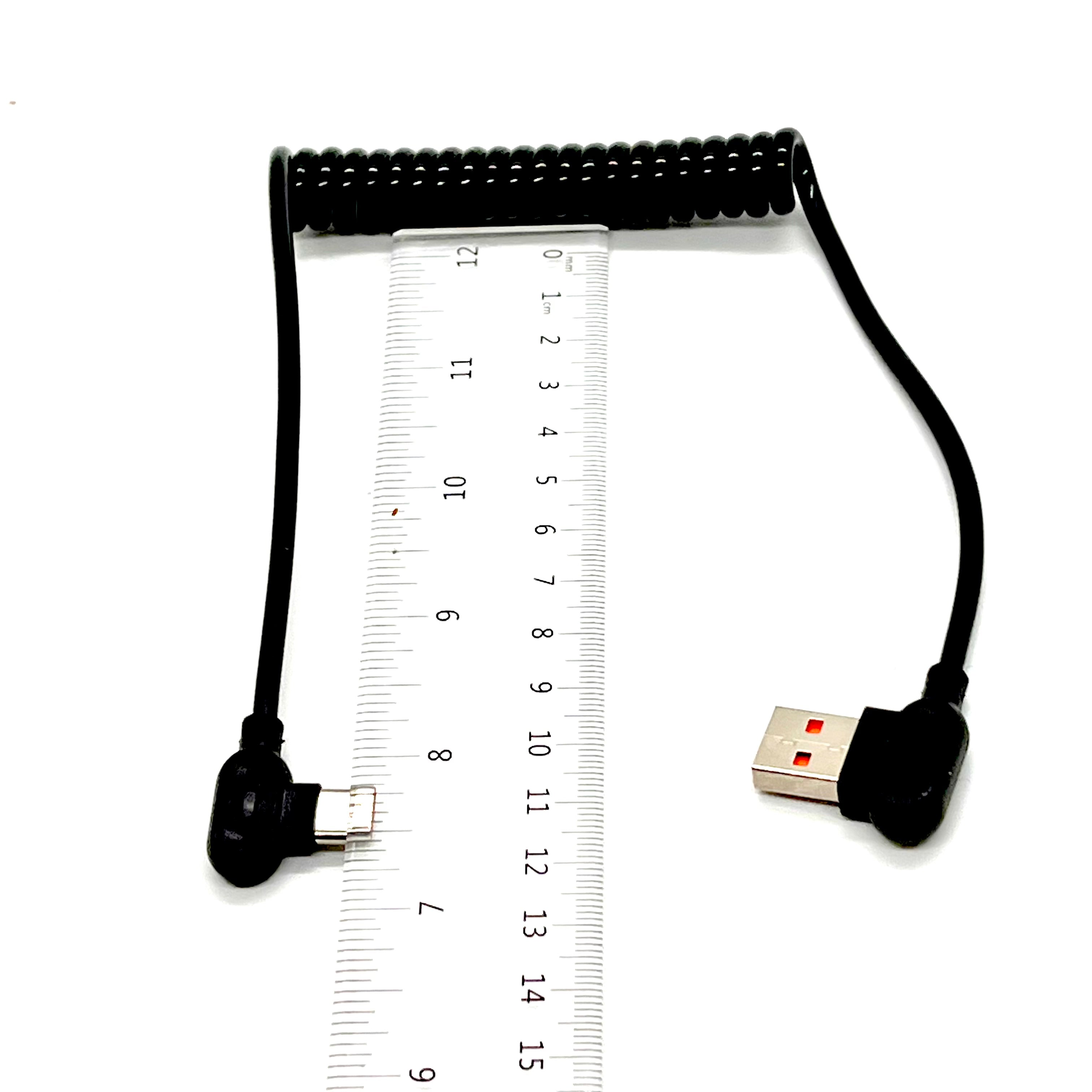 Coiled USB-A to USB-C Indicator Cable - Bikepacking Certified