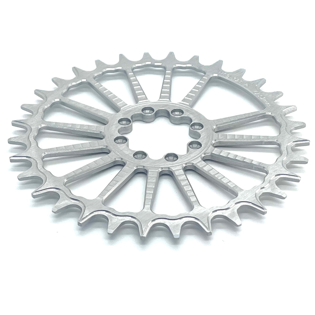 Garbaruk Round Direct Mount Chainring 30t/32t/34t/36t (Boost - 8-Bolt - Silver) - Jefe.bike