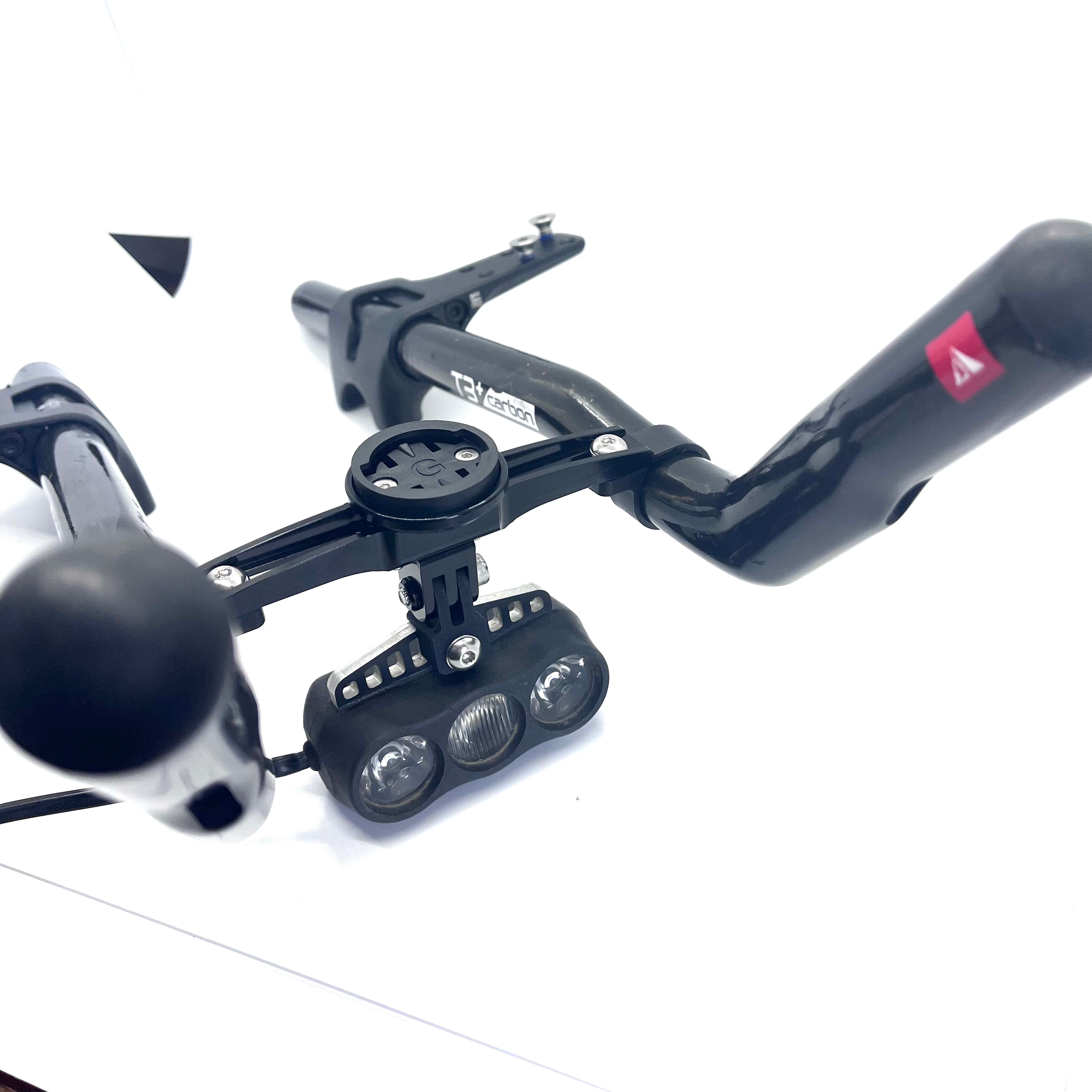 Dual Connection Aero Bar Bike Computer and GoPro / kLite Mount Kit - Jefe.bike