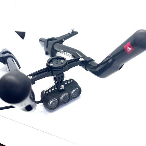 Dual Connection Aero Bar Bike Computer and GoPro / kLite Mount Kit - Jefe.bike