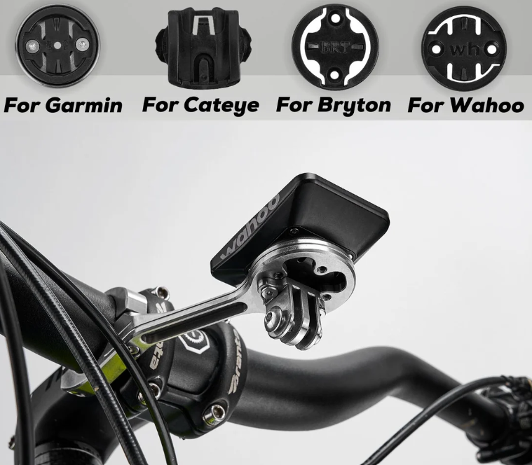 Titanium "Outfront" Dual Function Mount - Computer and Lamp / Camera, 31.8mm - Jefe.bike