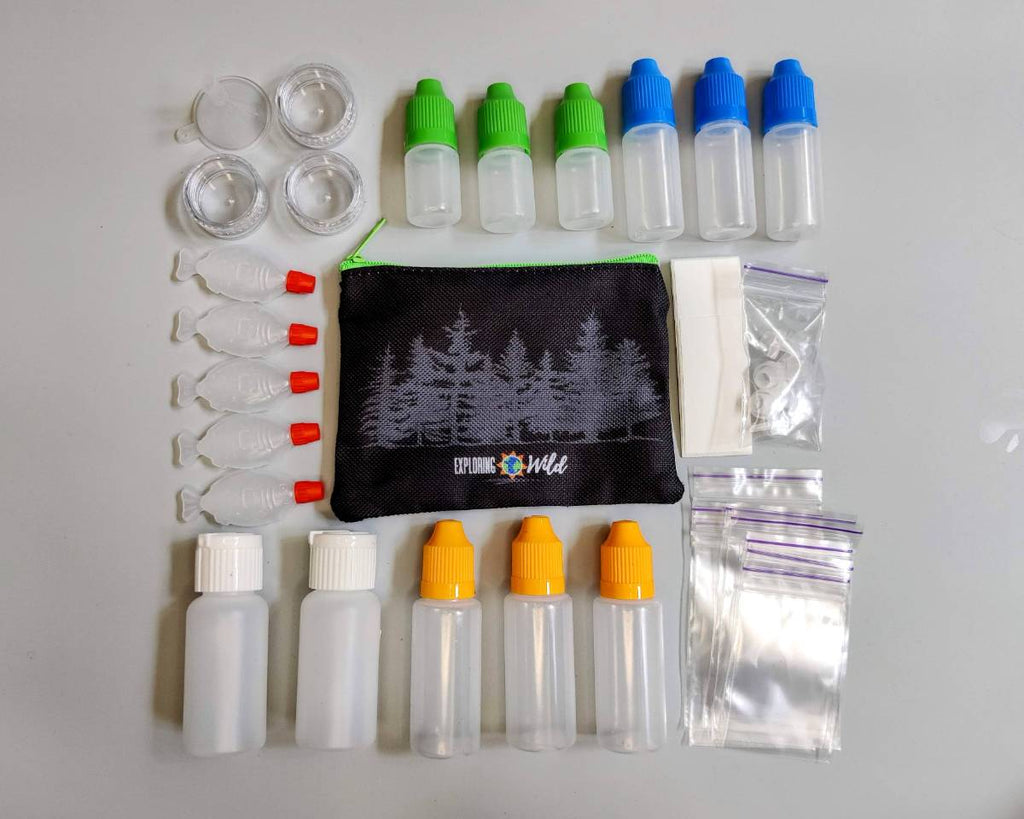 Bikepacking-Certified Lightweight Containers Kit - Includes Mesh Toiletries Pouch - Jefe.bike