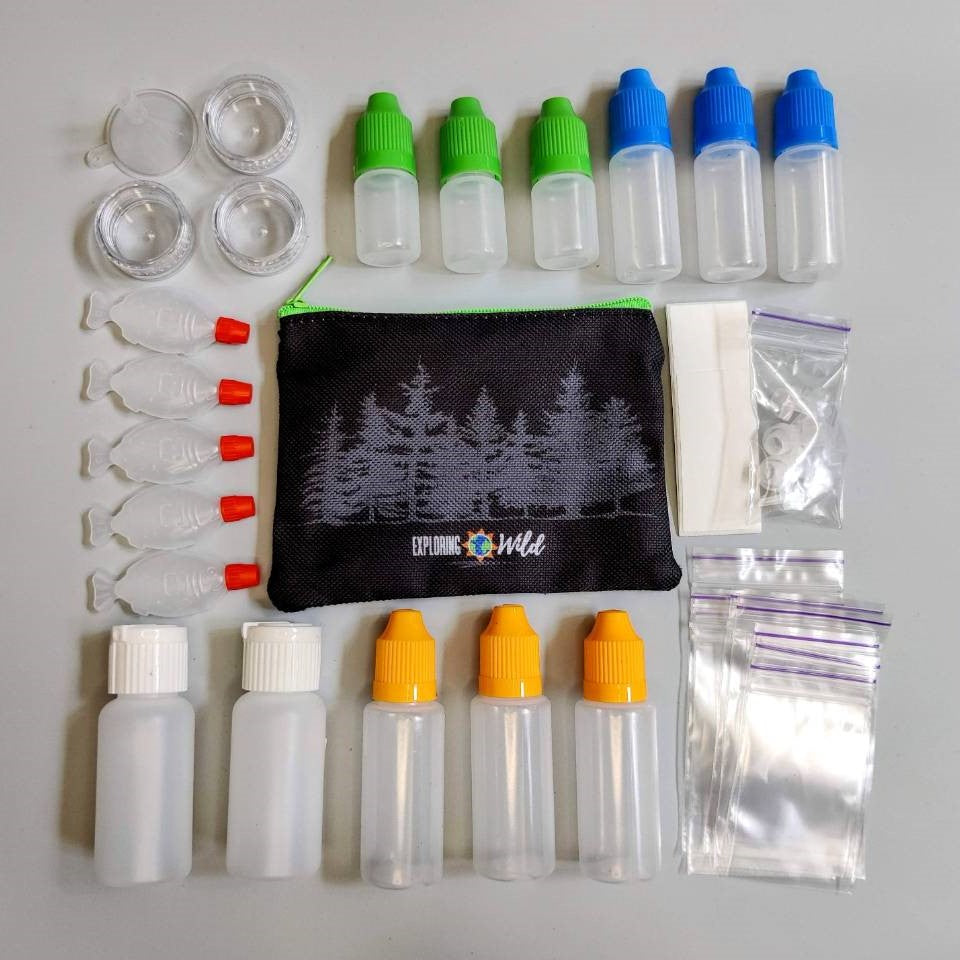 Bikepacking-Certified Lightweight Containers Kit - Includes Mesh Toiletries Pouch - Jefe.bike