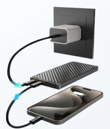 Lightweight 10,000mAh IPX5 Passthrough Power Bank - Jefe.bike