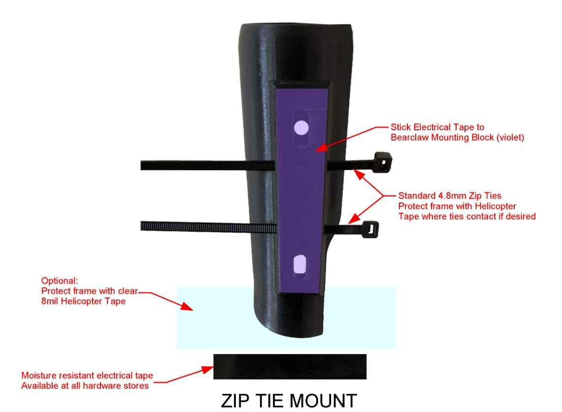 Permanent Mount Bikepacking-Optimized Bear Spray Cage by Bearclaw
