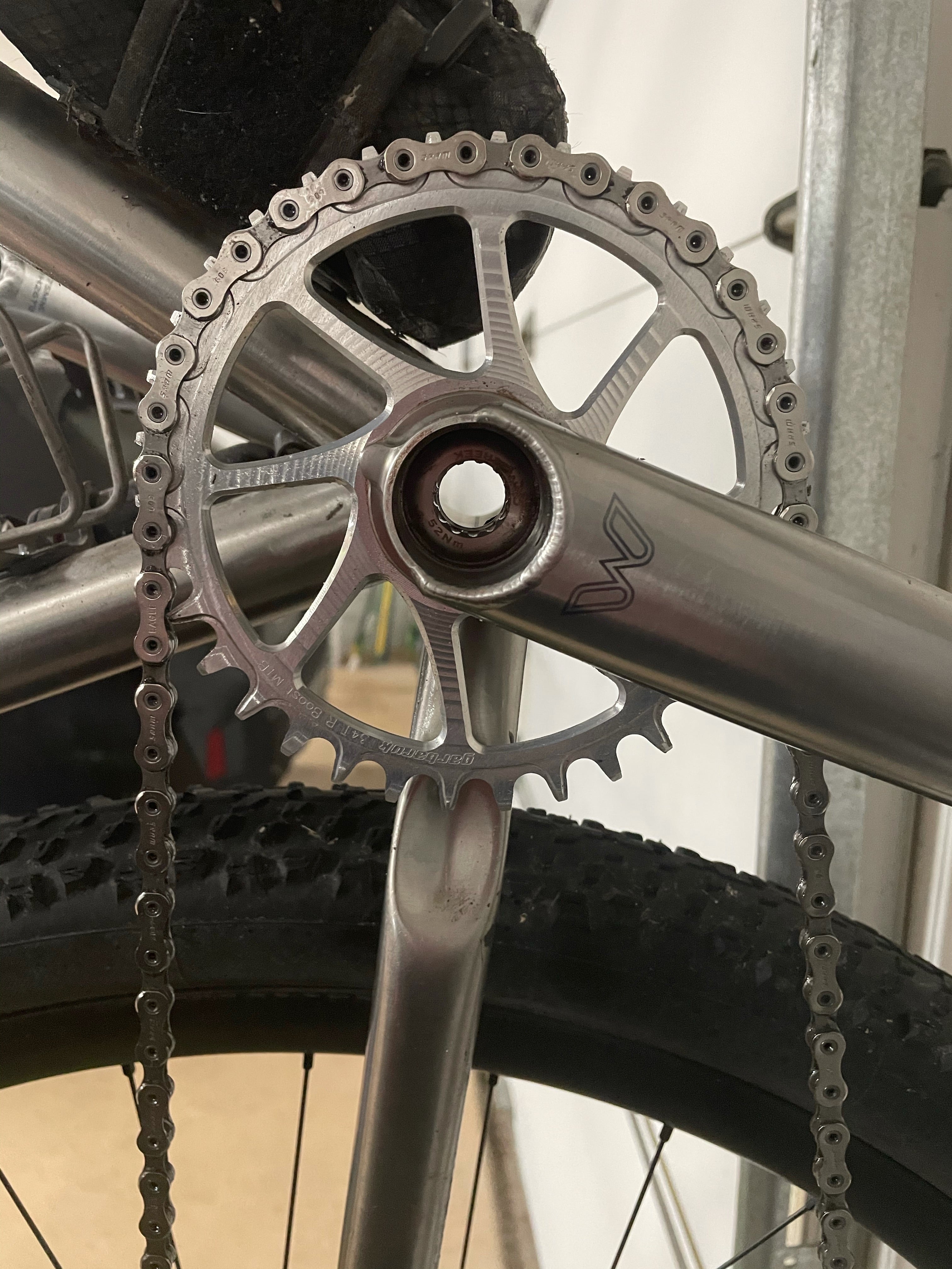 Garbaruk Round Direct Mount Chainring 28t/30t/32t/34t/36t (Boost - 3-Bolt - Silver) - Jefe.bike