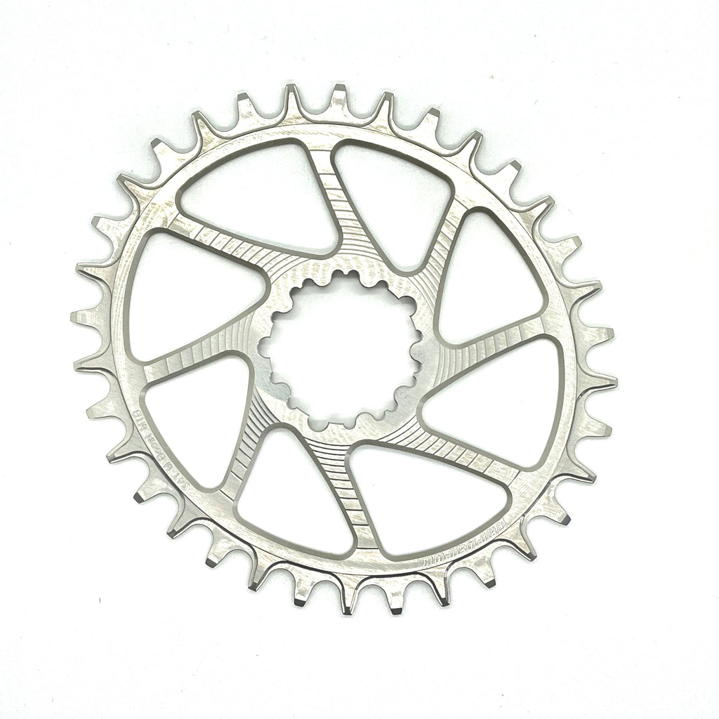 Garbaruk Oval Direct Mount Chainring 32t/34t/36t (Boost - 3-Bolt - Silver) - Jefe.bike