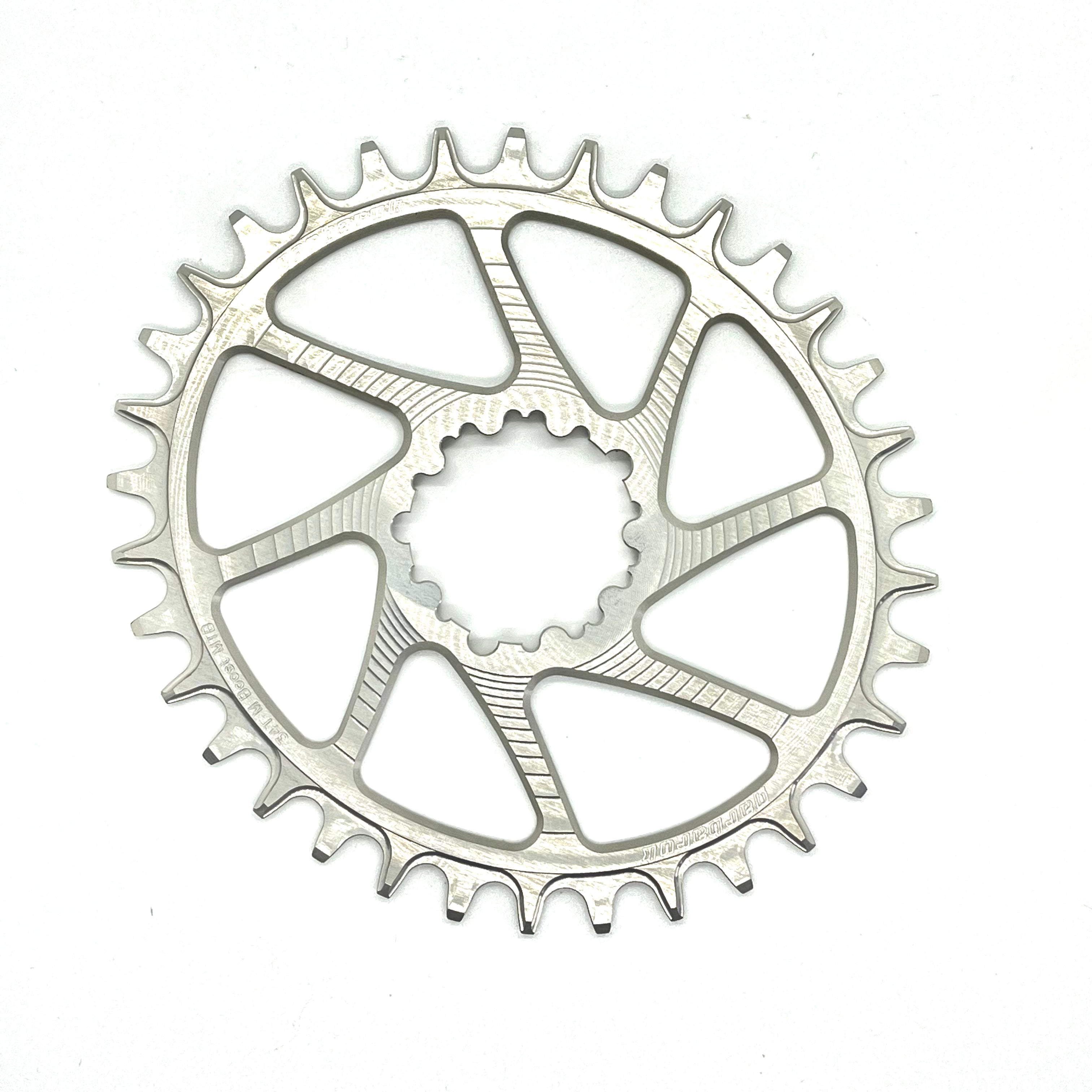 Garbaruk Oval Direct Mount Chainring 32t/34t/36t (Boost - 3-Bolt - Silver) - Jefe.bike