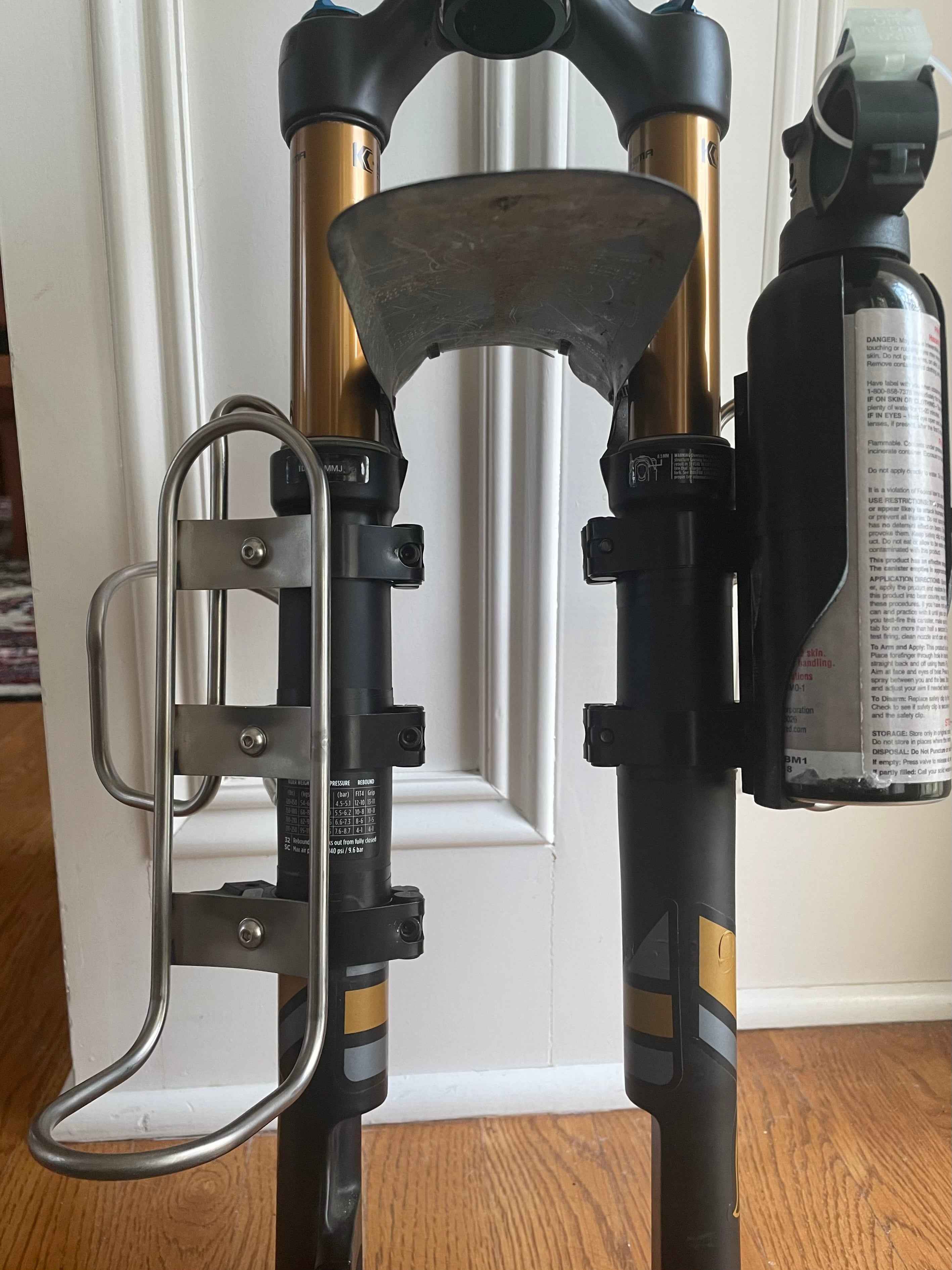 Permanent Mount Bikepacking-Optimized Bear Spray Cage by Bearclaw