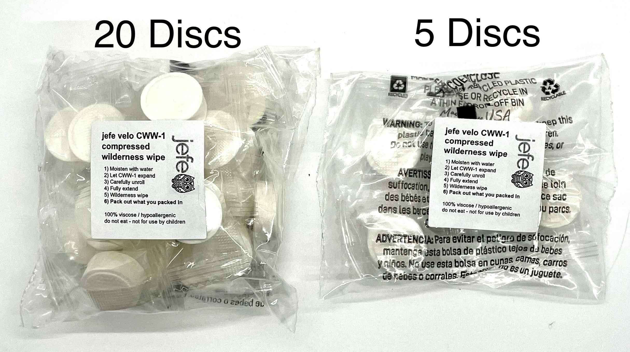 Jefe Velo Compressed Wilderness Wipes