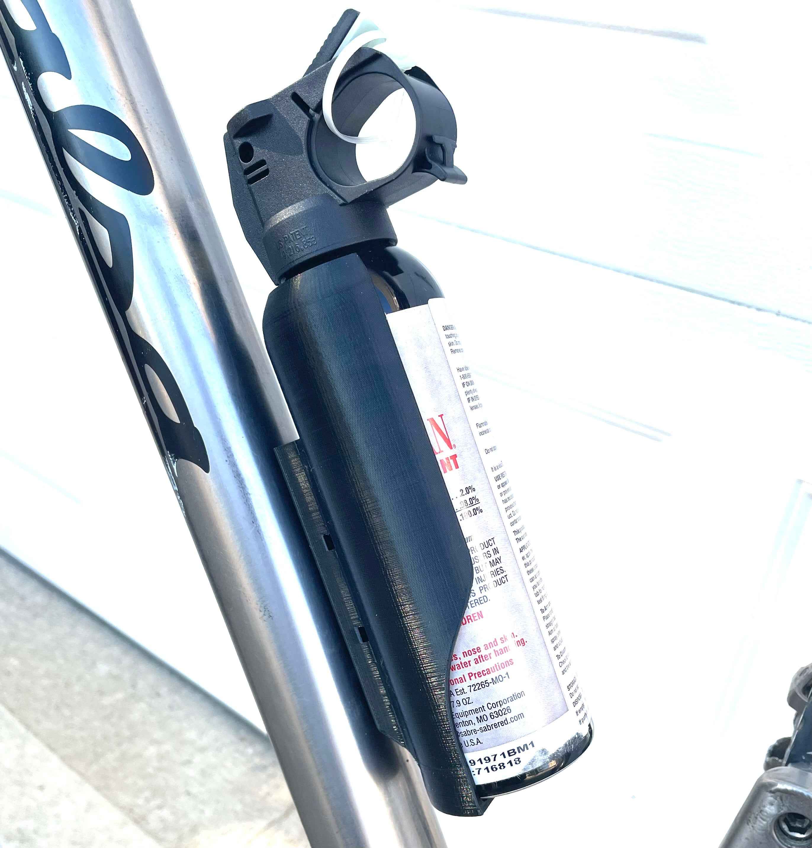 Permanent Mount Bikepacking-Optimized Bear Spray Cage by Bearclaw