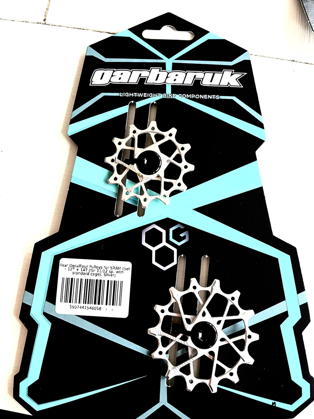 Garbaruk Silver Derailleur Pulleys for 11/12 Spd SRAM Drivetrain w Standard Cage - Jefe.bike