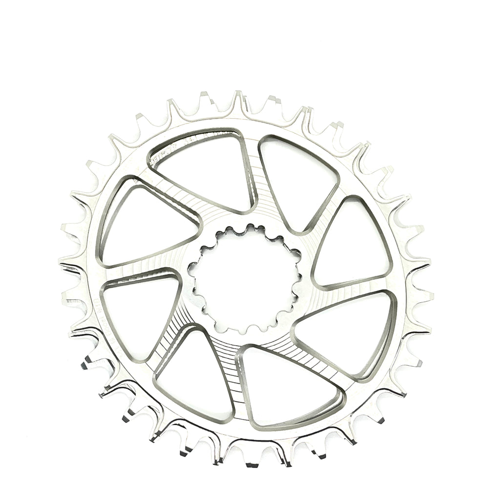 Garbaruk Oval Direct Mount Chainring 32t/34t/36t (Boost - 3-Bolt - Silver) - Jefe.bike